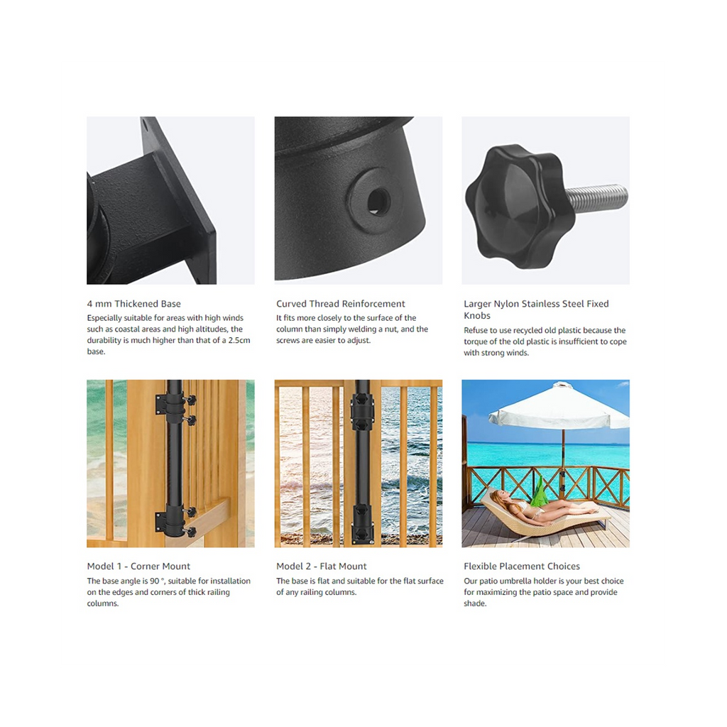 Metal Patio Umbrella Base, Sturdy and Durable