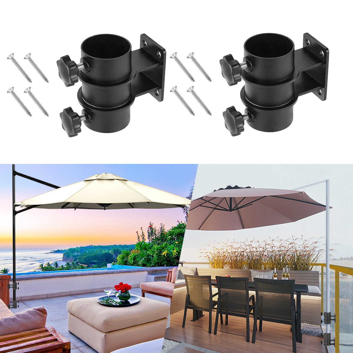 Metal Patio Umbrella Base, Sturdy and Durable