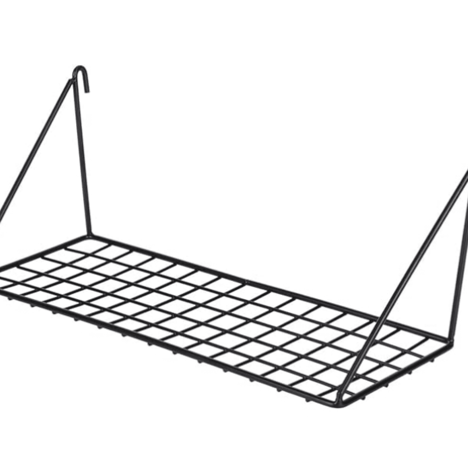 Hanging Straight Shelf for Wire Wall Grid Panel, Small Wire Wall Organizer and Display Shelf, Size 11.8" X 4.3",Black