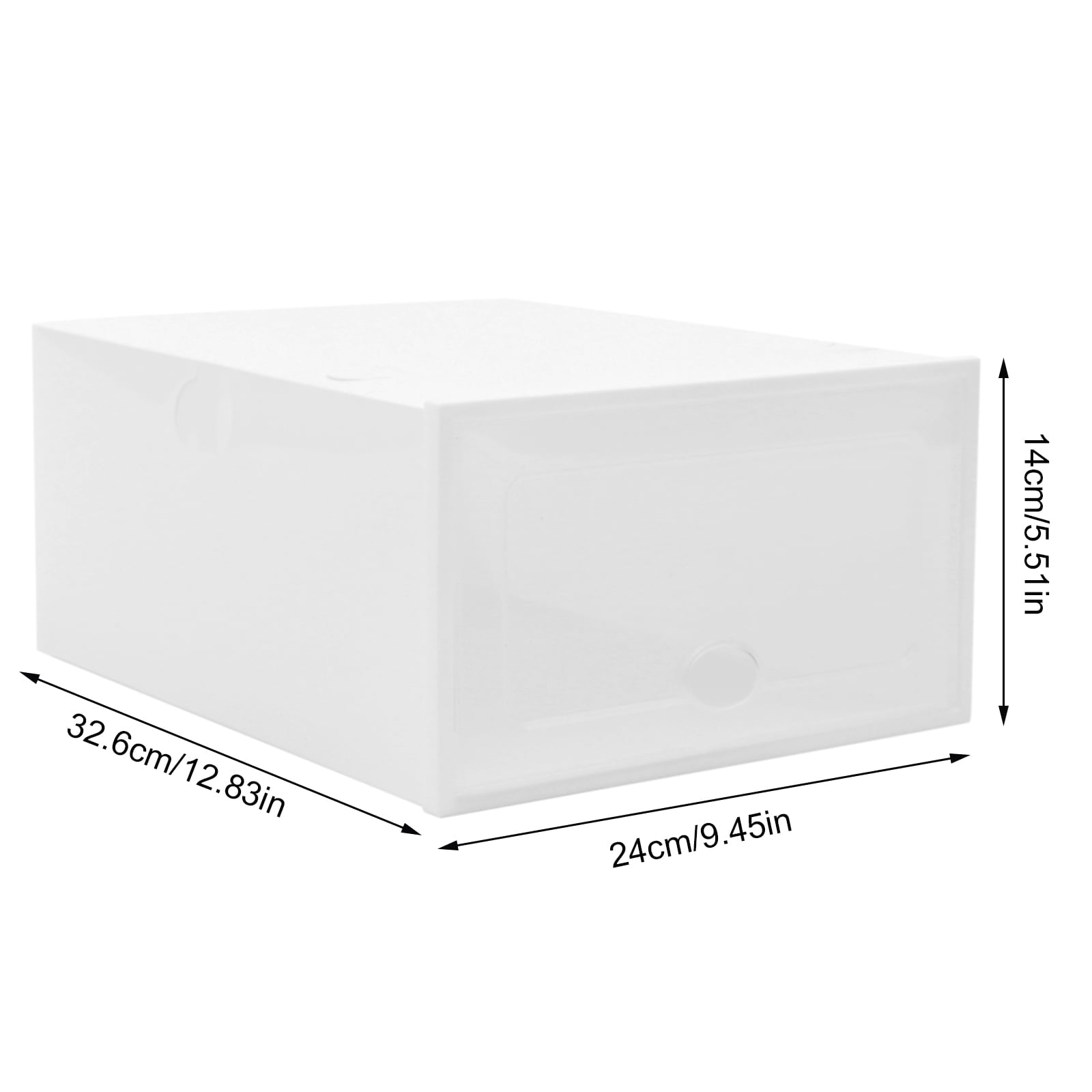 20-Pack Stackable Foldable Shoe Storage Boxes with Clear Front, Ventilated Plastic Shoe Organizer for Closet, Space-Saving Design – White