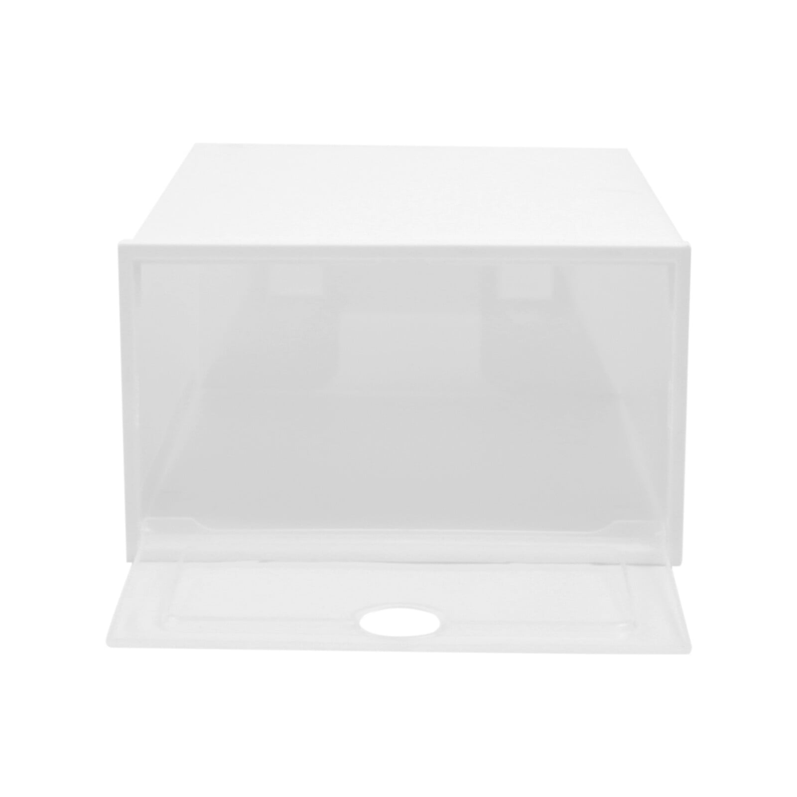 20-Pack Stackable Foldable Shoe Storage Boxes with Clear Front, Ventilated Plastic Shoe Organizer for Closet, Space-Saving Design – White