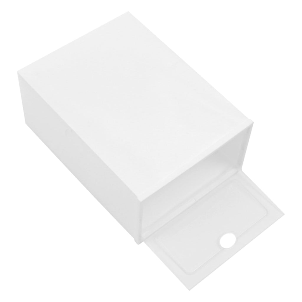 20-Pack Stackable Foldable Shoe Storage Boxes with Clear Front, Ventilated Plastic Shoe Organizer for Closet, Space-Saving Design – White